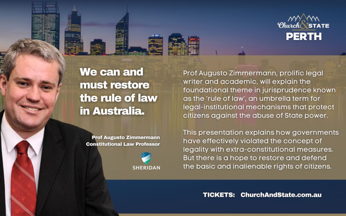 Restoring the Rule of Law in Australia | Prof Augusto Zimmermann
